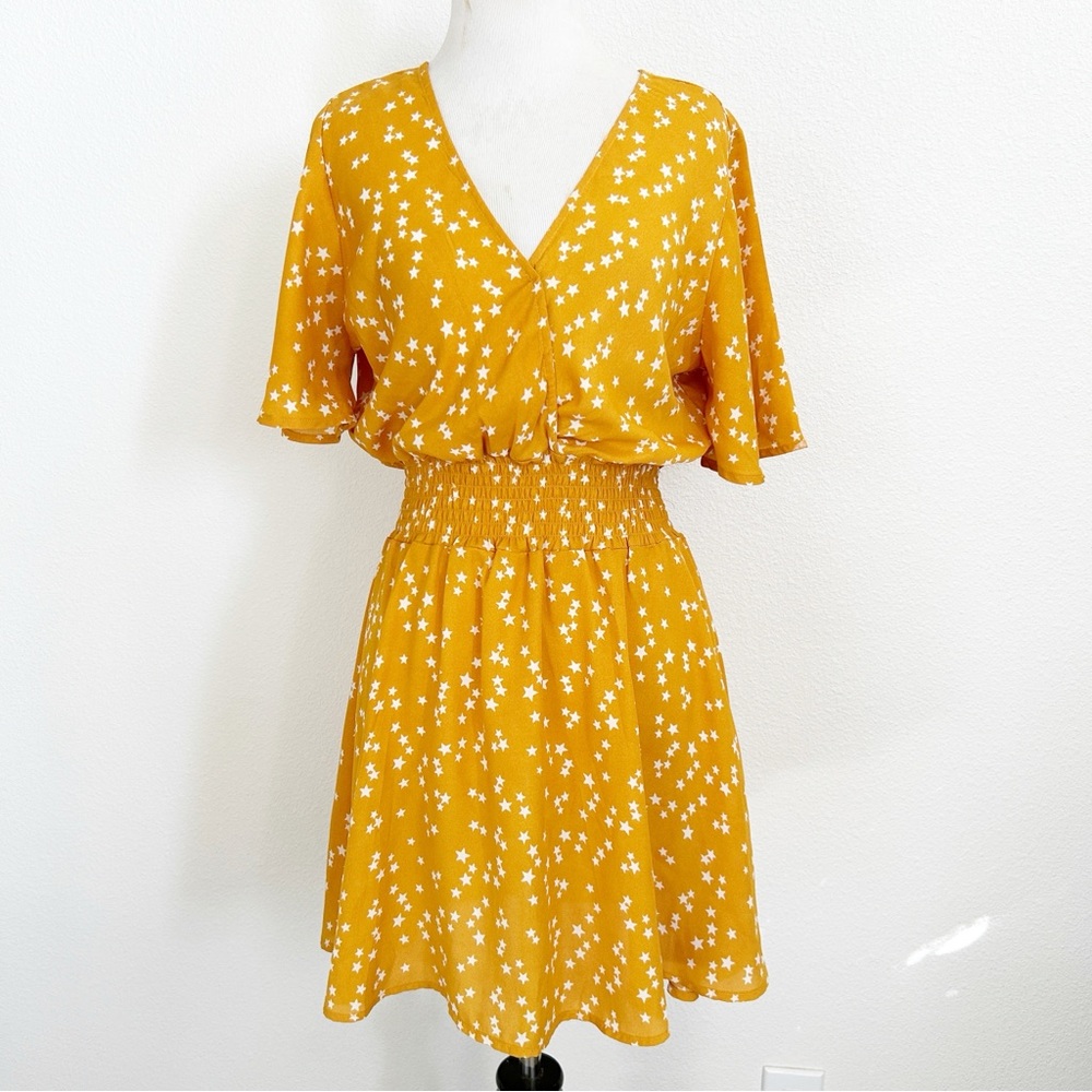 Yellow Star Print Dress “The Elizabeth”